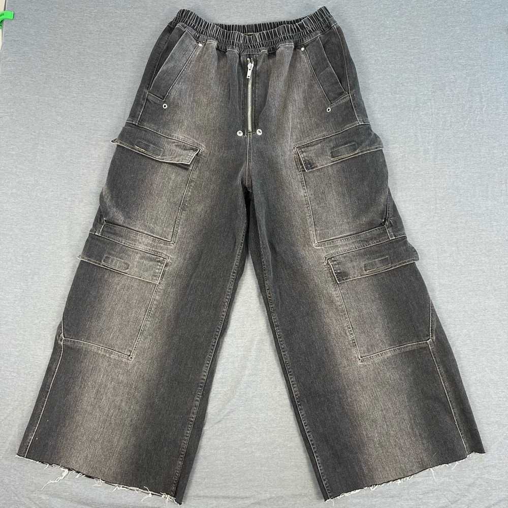 Rick Owens DRKSHDW Denim Cargo Pants Wide Leg Jeans